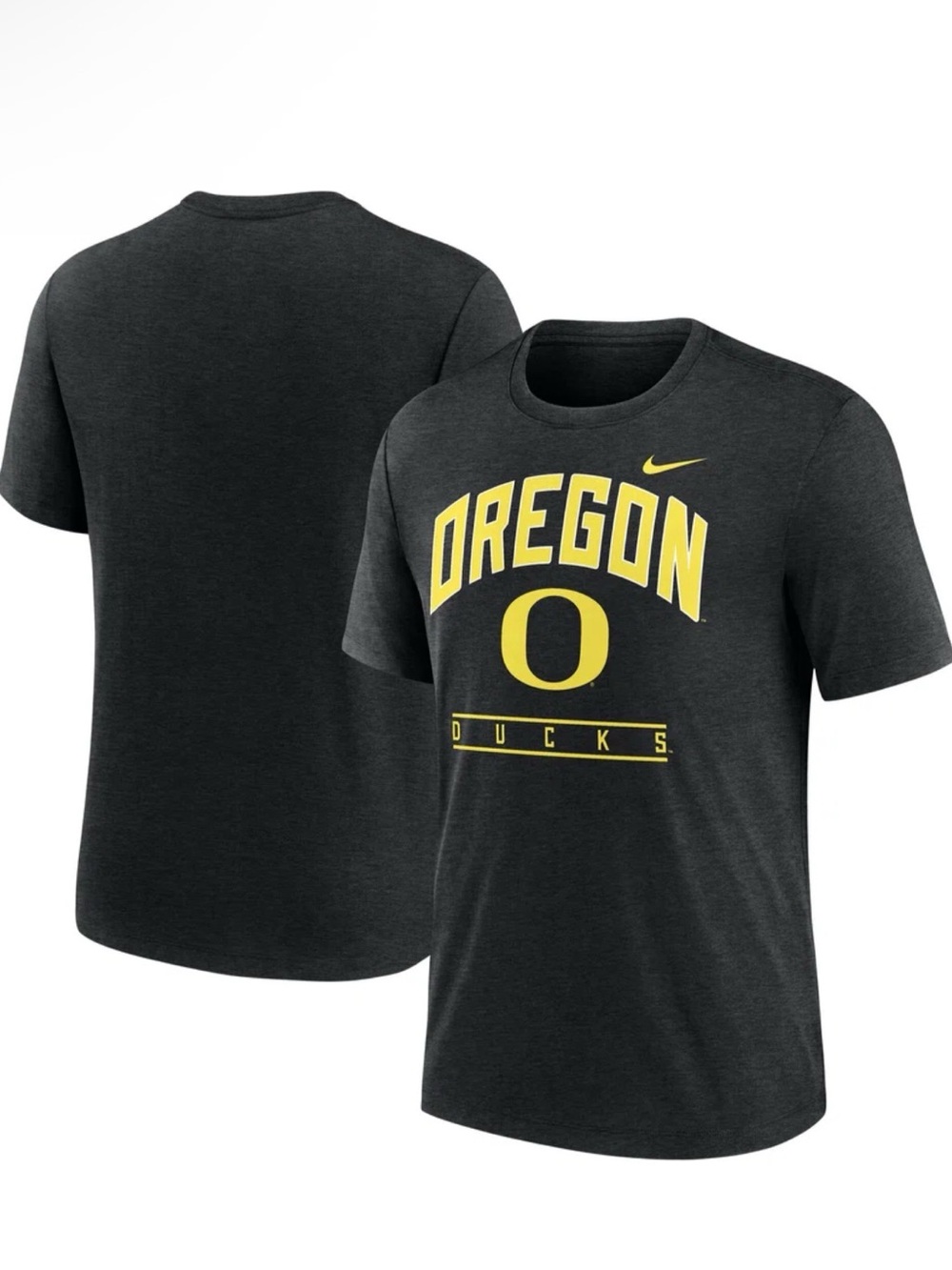 Nike Oregon Ducks Heather Black Tri-Blend Fashion T-Shirt Size S NWT